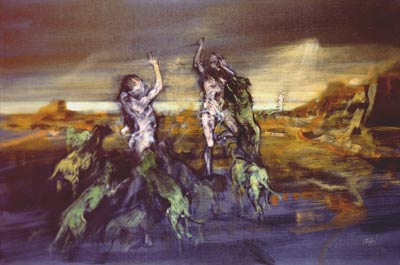 A. Sughi, uomini assaliti dai cani